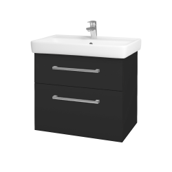 Dřevojas - Umyvadlová skříňka Q MAX SZZ2 70 - N03 Graphite / Úchytka T03 / N03 Graphite (198497C)