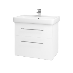 Dřevojas - Umyvadlová skříňka Q MAX SZZ2 70 (umyvadlo Q) - M01 Bílá mat / Úchytka T02 / M01 Bílá mat (198374B)