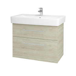 Dřevojas - Umyvadlová skříňka Q MAX SZZ2 80 - D05 Oregon / Úchytka T02 / D05 Oregon (61336B)