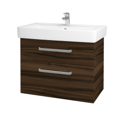 Dřevojas - Umyvadlová skříňka Q MAX SZZ2 80 - D06 Ořech / Úchytka T01 / D06 Ořech (60476A)
