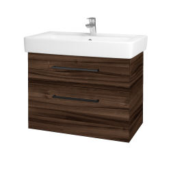 Dřevojas - Umyvadlová skříňka Q MAX SZZ2 80 - D06 Ořech / Úchytka T06 / D06 Ořech (60476H)