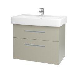 Dřevojas - Umyvadlová skříňka Q MAX SZZ2 80 - M05 Béžová mat / Úchytka T01 / M05 Béžová mat (198589A)