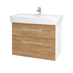 Dřevojas - Umyvadlová skříňka Q MAX SZZ2 80 - N01 Bílá lesk / Úchytka T03 / D09 Arlington (115562C)