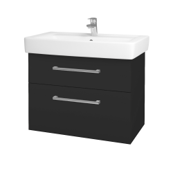 Dřevojas - Umyvadlová skříňka Q MAX SZZ2 80 - N03 Graphite / Úchytka T03 / N03 Graphite (198695C)