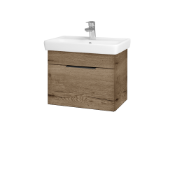 Dřevojas - Umyvadlová skříňka SOLO SZZ 55 - D21 Tobacco / Úchytka T07 / D21 Tobacco (278977I)