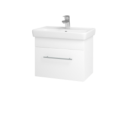Dřevojas - Umyvadlová skříňka SOLO SZZ 55 - N01 Bílá lesk / Úchytka T02 / L01 Bílá vysoký lesk (21828B)