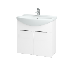 Dřevojas - Umyvadlová skříňka TAKE IT SZD2 65 - N01 Bílá lesk / Úchytka T05 / N01 Bílá lesk (133580F)