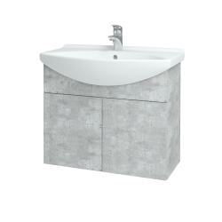 Dřevojas - Umyvadlová skříňka TAKE IT SZD2 75 - D01 Beton / Úchytka T05 / D01 Beton (133306F)