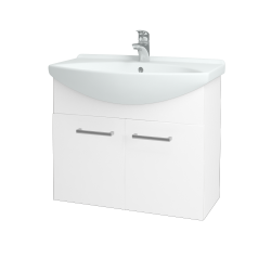 Dřevojas - Umyvadlová skříňka TAKE IT SZD2 75 - N01 Bílá lesk / Úchytka T03 / N01 Bílá lesk (133597C)