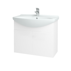 Dřevojas - Umyvadlová skříňka TAKE IT SZD2 75 - N01 Bílá lesk / Úchytka T05 / N01 Bílá lesk (133597F)