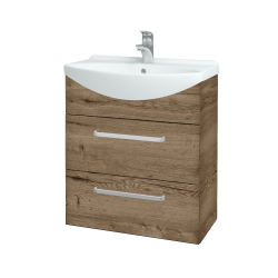 Dřevojas - Umyvadlová skříňka TAKE IT SZZ2 65 - D21 Tobacco / Úchytka T01 / D21 Tobacco (279097A)