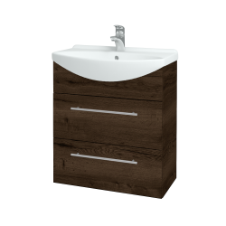 Dřevojas - Umyvadlová skříňka TAKE IT SZZ2 65 - D21 Tobacco / Úchytka T02 / D21 Tobacco (279097B)