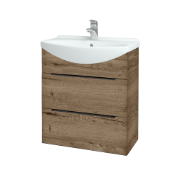 Dřevojas - Umyvadlová skříňka TAKE IT SZZ2 65 - D21 Tobacco / Úchytka T07 / D21 Tobacco (279097I)