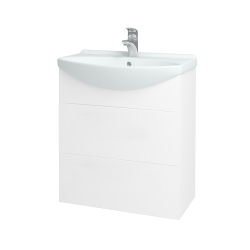 Dřevojas - Umyvadlová skříňka TAKE IT SZZ2 65 - N01 Bílá lesk / Úchytka T05 / N01 Bílá lesk (134433F)