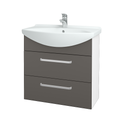 Dřevojas - Umyvadlová skříňka TAKE IT SZZ2 75 - N01 Bílá lesk / Úchytka T01 / N06 Lava (207694A)