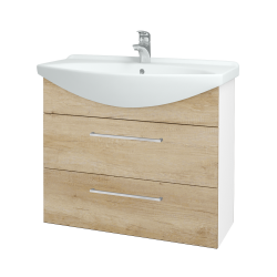 Dřevojas - Umyvadlová skříňka TAKE IT SZZ2 85 - N01 Bílá lesk / Úchytka T04 / D15 Nebraska (207816E)