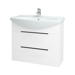 Dřevojas - Umyvadlová skříňka TAKE IT SZZ2 85 - N01 Bílá lesk / Úchytka T07 / N01 Bílá lesk (134457I)