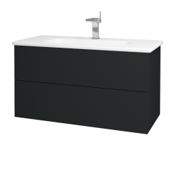 Dřevojas - Umyvadlová skříňka VARIANTE SZZ2 100 (umyvadlo Euphoria) - L03 Antracit vysoký lesk / L03 Antracit vysoký lesk (160739)