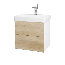 Dřevojas - Umyvadlová skříňka VARIANTE SZZ2 60 pro umyvadlo Laufen Pro S - N01 Bílá lesk / D15 Nebraska (194628)