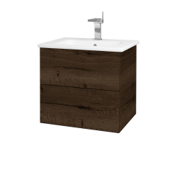 Dřevojas - Umyvadlová skříňka VARIANTE SZZ2 60 (umyvadlo Euphoria) - D21 Tobacco / D21 Tobacco (258115)