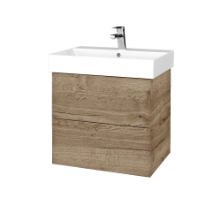 Dřevojas - Umyvadlová skříňka VARIANTE SZZ2 60 umyvadlo Glance - D21 Tobacco / D21 Tobacco (260491)