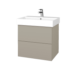 Dřevojas - Umyvadlová skříňka VARIANTE SZZ2 60 umyvadlo Glance - L04 Béžová vysoký lesk / L04 Béžová vysoký lesk (260217)