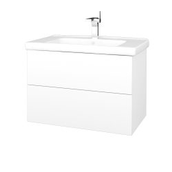 Dřevojas - Umyvadlová skříňka VARIANTE SZZ2 80 (umyvadlo Harmonia) - M01 Bílá mat / M01 Bílá mat (192266)