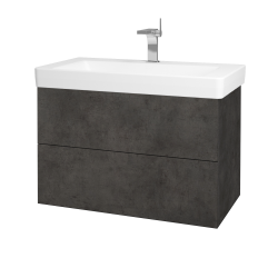 Dřevojas - Umyvadlová skříňka VARIANTE SZZ2 85 pro umyvadlo Laufen Pro S - D16  Beton tmavý / D16 Beton tmavý (195380)