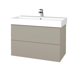 Dřevojas - Umyvadlová skříňka VARIANTE SZZ2 85 umyvadlo Glance - M05 Béžová mat / M05 Béžová mat (262068)
