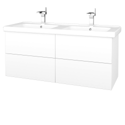 Dřevojas - Umyvadlová skříňka VARIANTE SZZ4 125 (umyvadlo Harmonia) - M01 Bílá mat / M01 Bílá mat (194062)