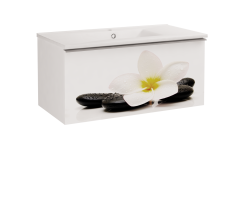 Dřevojas - Výprodej 354 - Umyvadlová skříňka IMAGE SZZ 90 Orchidej + umyvadlo Slim 90 (72905ZB00002863)