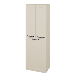 Dřevojas - Vysoká koupelnová skříň s košem na prádlo PORTO SVD3K 50 - M19 Cream mat / Úchytka T37 / M19 Cream mat (559236O)