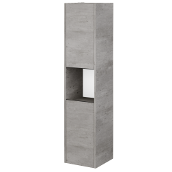 Dřevojas - Vysoká skříň BONO SVD2O 35 - D01 Beton / Úchytka T33 - černá mat / D01 Beton / Levé (351267JL)