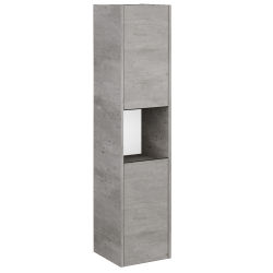 Dřevojas - Vysoká skříň BONO SVD2O 35 - D01 Beton / Úchytka T33 - černá mat / D01 Beton / Pravé (351267JP)