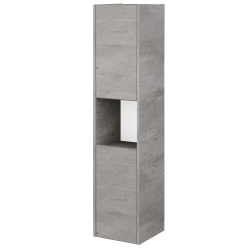 Dřevojas - Vysoká skříň BONO SVD2O 35 - D01 Beton / Úchytka T34 / D01 Beton / Levé (351267K)