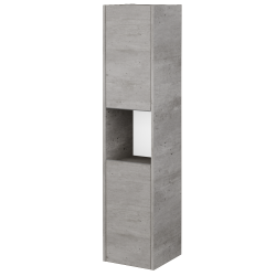 Dřevojas - Vysoká skříň BONO SVD2O 35 - D01 Beton / Úchytka T34 - nerez / D01 Beton / Levé (351267KL)