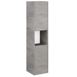 Dřevojas - Vysoká skříň BONO SVD2O 35 - D01 Beton / Úchytka T34 - nerez / D01 Beton / Pravé (351267KP)
