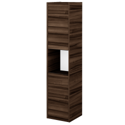 Dřevojas - Vysoká skříň BONO SVD2O 35 - D06 Ořech / Úchytka T33 - černá mat / D06 Ořech / Levé (335137JL)