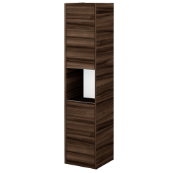 Dřevojas - Vysoká skříň BONO SVD2O 35 - D06 Ořech / Úchytka T34 - nerez / D06 Ořech / Levé (335137KL)