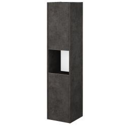 Dřevojas - Vysoká skříň BONO SVD2O 35 - D16  Beton tmavý / Úchytka T34 / D16 Beton tmavý / Levé (351328K)