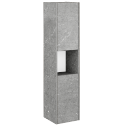 Dřevojas - Vysoká skříň BONO SVD2O 35 - D20 Galaxy / Úchytka T34 - nerez / D20 Galaxy / Pravé (351342KP)