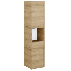 Dřevojas - Vysoká skříň BONO SVD2O 35 - D22 Karamel / Úchytka T34 - nerez / D22 Karamel / Pravé (449759KP)