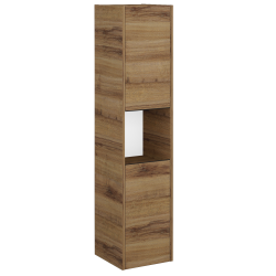 Dřevojas - Vysoká skříň BONO SVD2O 35 - D27 Cognac / Úchytka T33 - černá mat / D27 Cognac / Pravé (449704JP)