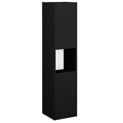 Dřevojas - Vysoká skříň BONO SVD2O 35 - N03 Graphite / Úchytka T33 - černá mat / N03 Graphite / Pravé (351502JP)