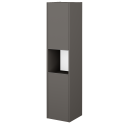 Dřevojas - Vysoká skříň BONO SVD2O 35 - N06 Lava / Úchytka T34 - nerez / N06 Lava / Levé (351519KL)