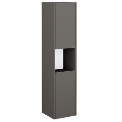 Dřevojas - Vysoká skříň BONO SVD2O 35 - N06 Lava / Úchytka T34 - nerez / N06 Lava / Pravé (351519KP)