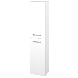 Dřevojas - Vysoká skříň DOOR SV1D2 35 - N01 Bílá lesk / Úchytka T04 / D26 Ontario / Levé (455774E)
