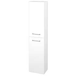 Dřevojas - Vysoká skříň DOOR SV1D2 35 - N01 Bílá lesk / Úchytka T04 / L01 Bílá vysoký lesk / Levé (24461E)