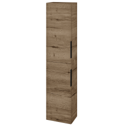 Dřevojas - Vysoká skříň DOS SV1D2 35 - D21 Tobacco / Úchytka T07 / D21 Tobacco / Levé (279974I)