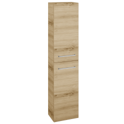 Dřevojas - Vysoká skříň DOS SV1D2 35 - D22 Karamel / Úchytka T04 / D22 Karamel / Pravé (460648EP)